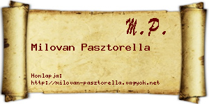 Milovan Pasztorella névjegykártya